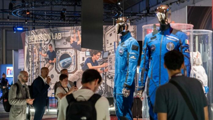 L'area espositiva di BEX Rimini Space Economy durante la prima edizione dell'expo-conference di IEG.