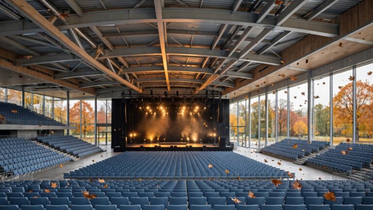 Infografica luminosa che sintetizza i concerti pop italia dell'autunno nei palazzetti italiani con tour indoor e mappa delle tappe